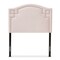 Baxton Studio Aubrey Light Pink Velvet Upholstered Twin Size Headboard 154-9309 - alternate 2